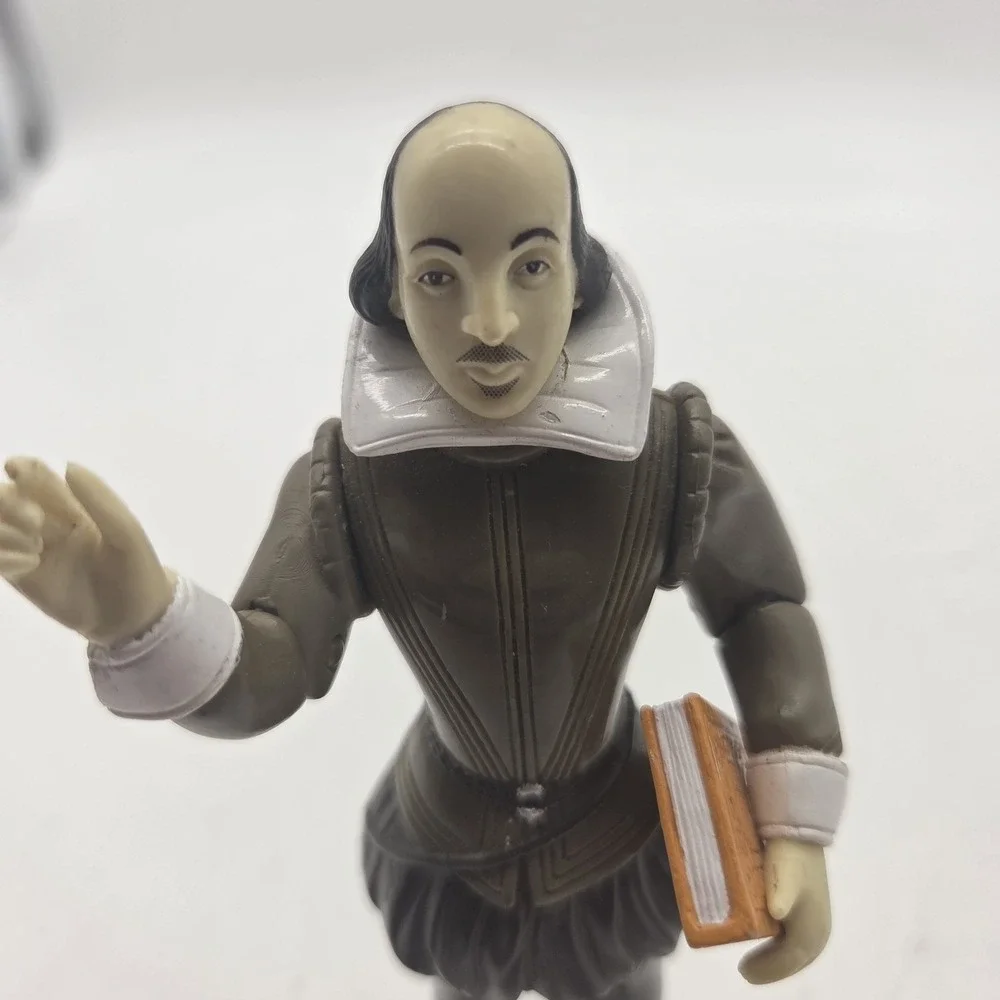 Vintage William Shakespeare 2003 Action Figure W/ Book *no Quill* Accoutrements